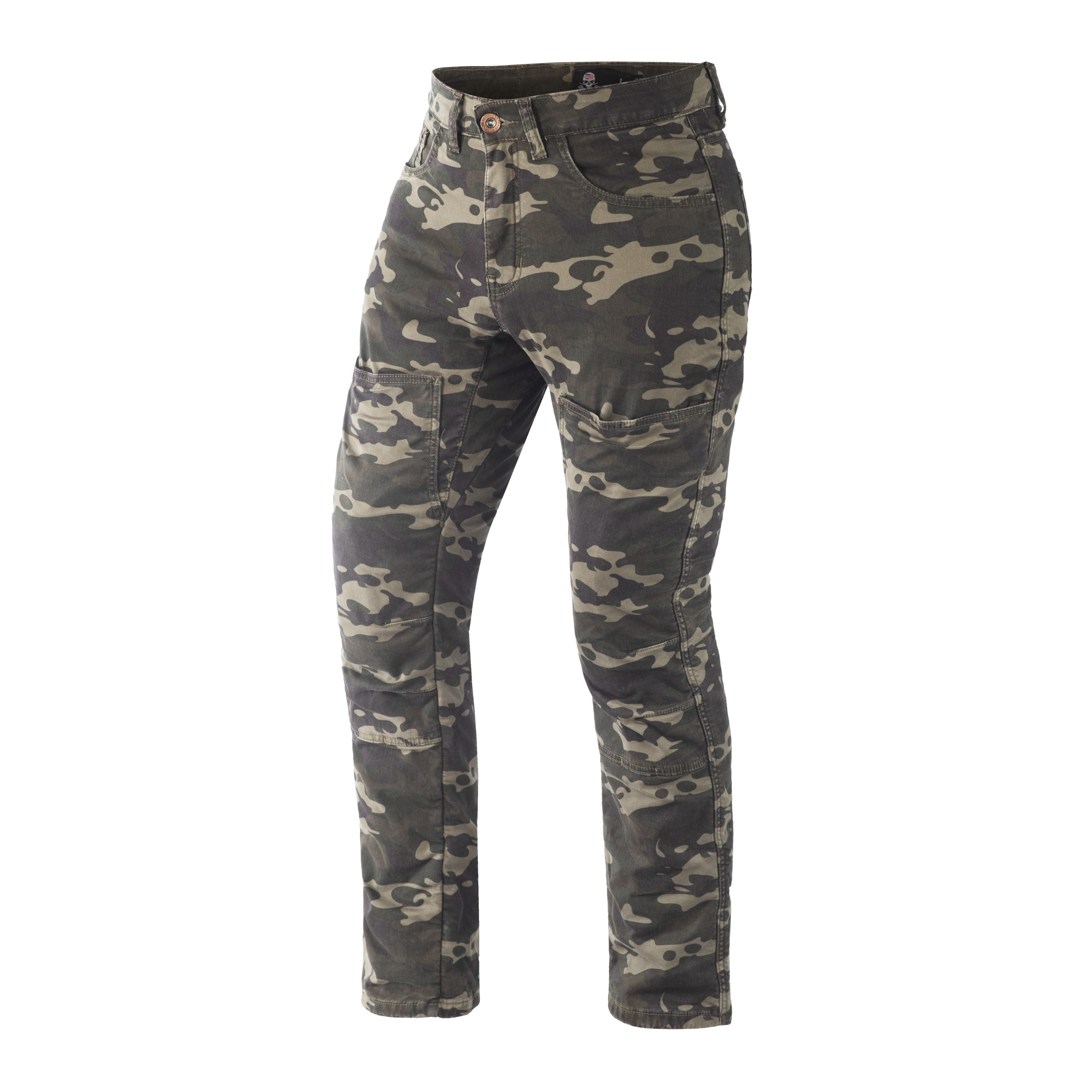 Mens Motorcycle Pants-CE Level 2 Armor-Tactical Pants- Aramid Lined-Camo