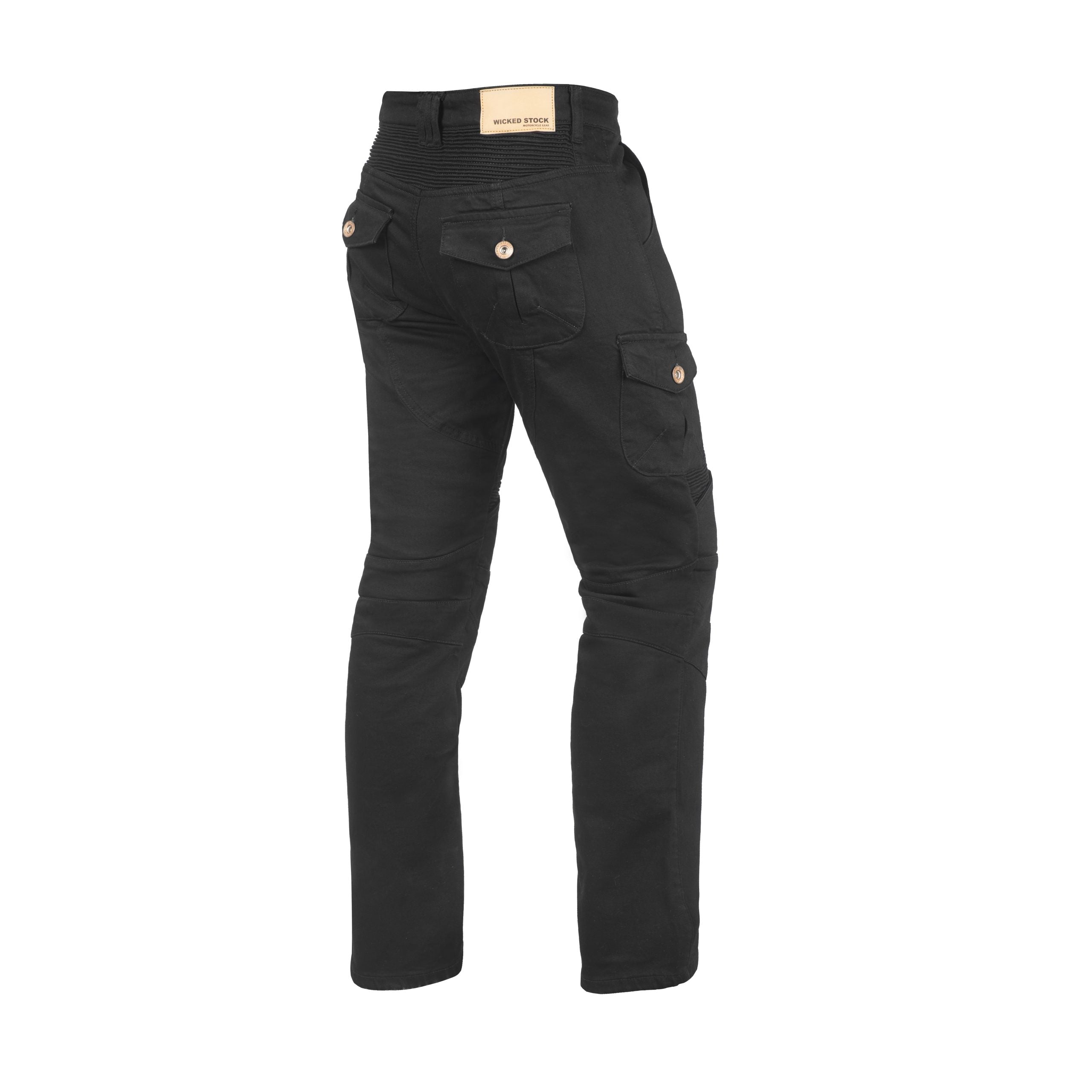 WICKED STOCK Motorcycle Jeans for Men-Black