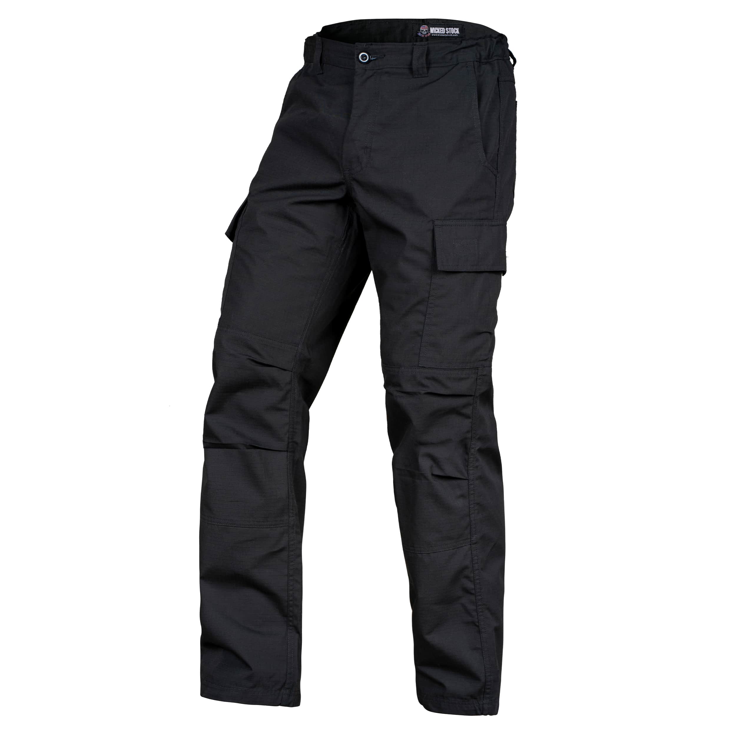 WICKEDSTOCK Ripstop Mens Cargo Pants - Durable Tactical Pants Stretch Waistband Multiple Pockets-Military Pants