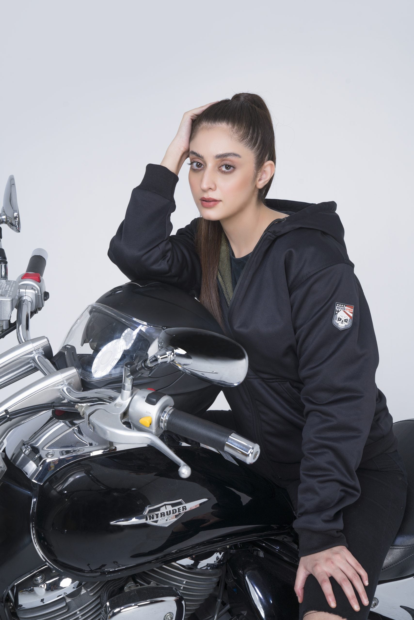 WICKED STOCK-Motorcycle hoodie-Fully Aramid Lined-CE LEVEL 2 Armor