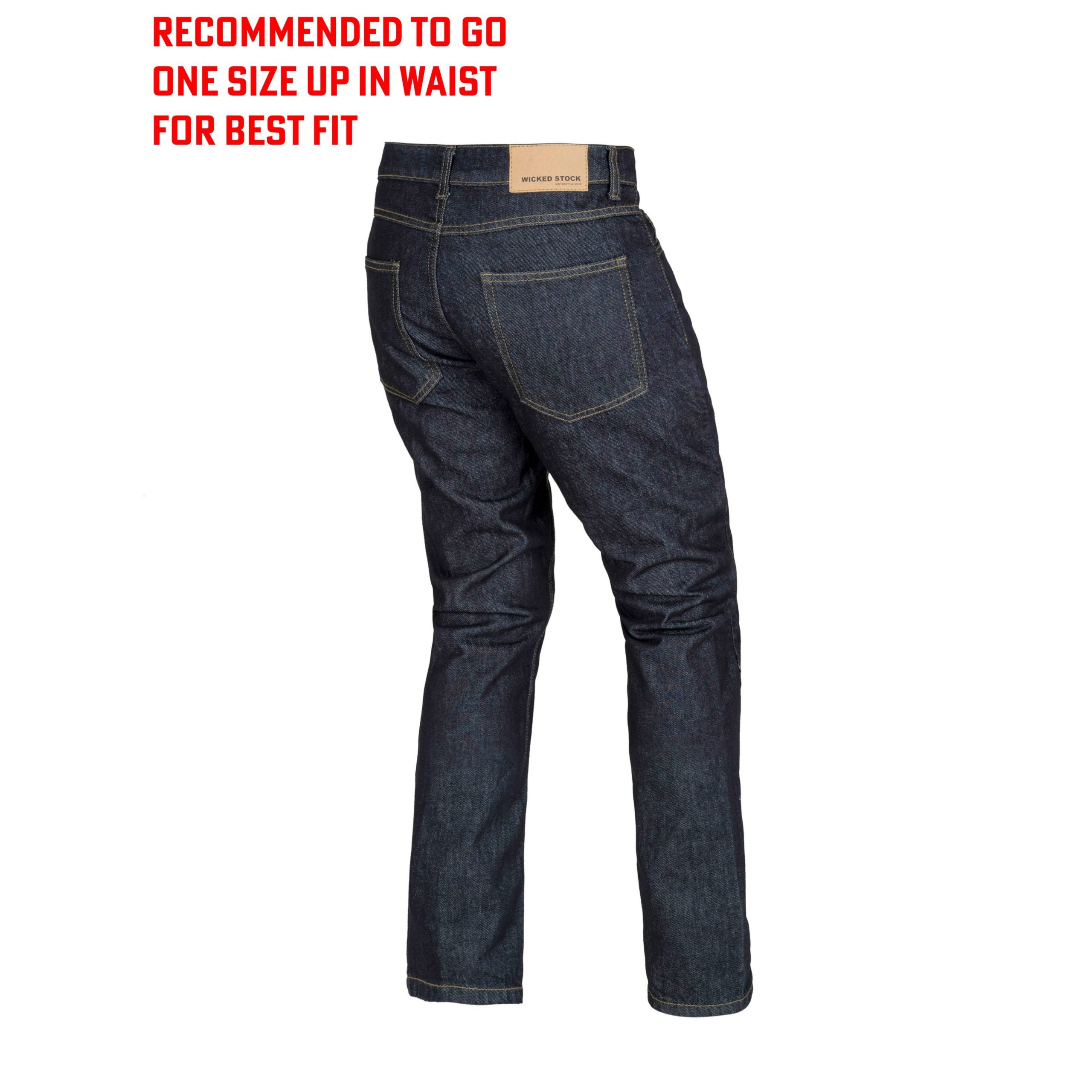 WICKED STOCK Men Motorcycle Dirt Motocross Jeans Pants CE Armor Adventure Touring Pants