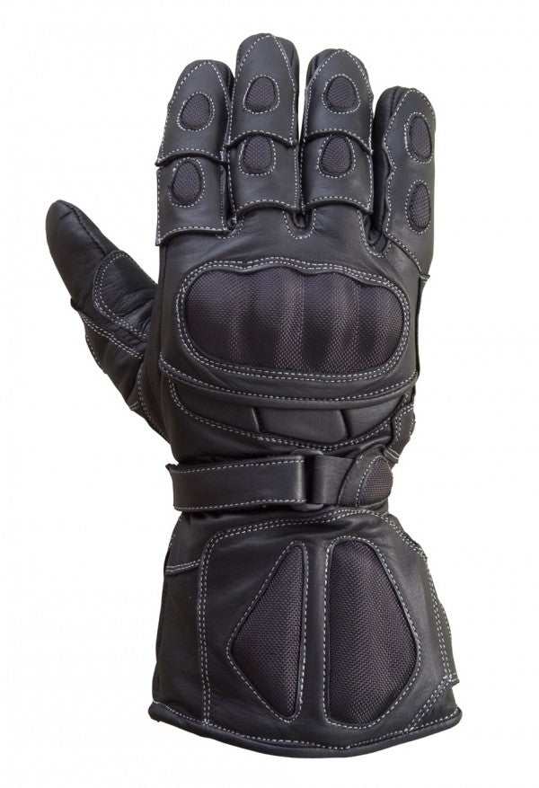 Motorcycle Leather Gloves with Carbon Fiber Knuckle