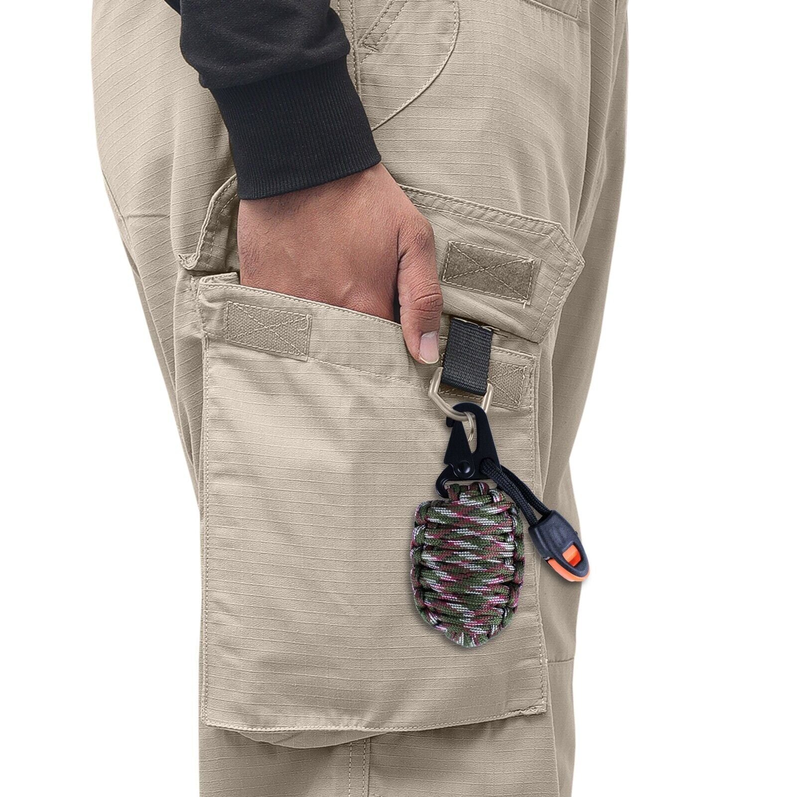 WICKED STOCK Ripstop Men's Operator Cargo Tactical Pants, Elastic