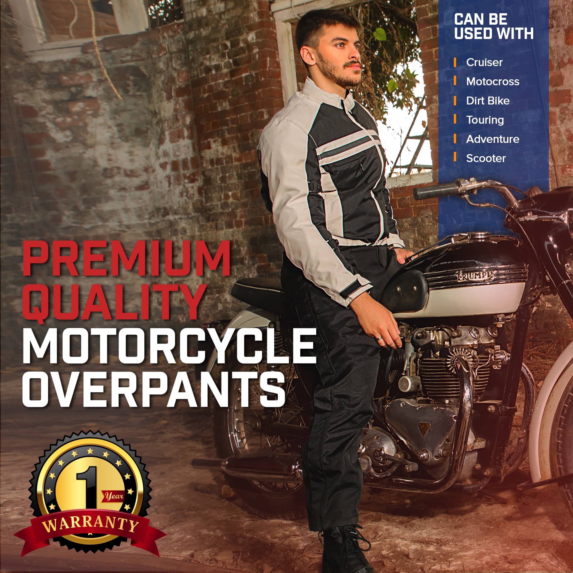Daytona Waterproof Over Pants Full Side Zip – Wicked Stock