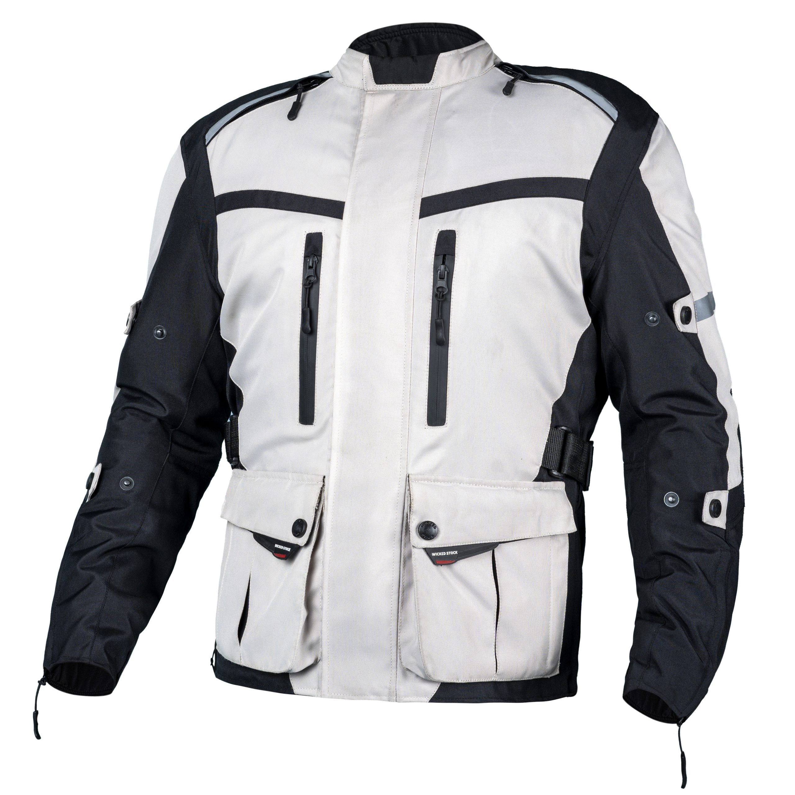WICKED STOCK Motorcycle Jacket for Men-Adventure Motorcycle Jacket-CE LEVEL2 Armor-Motorcycle Jacket Men-4 Season Waterproof