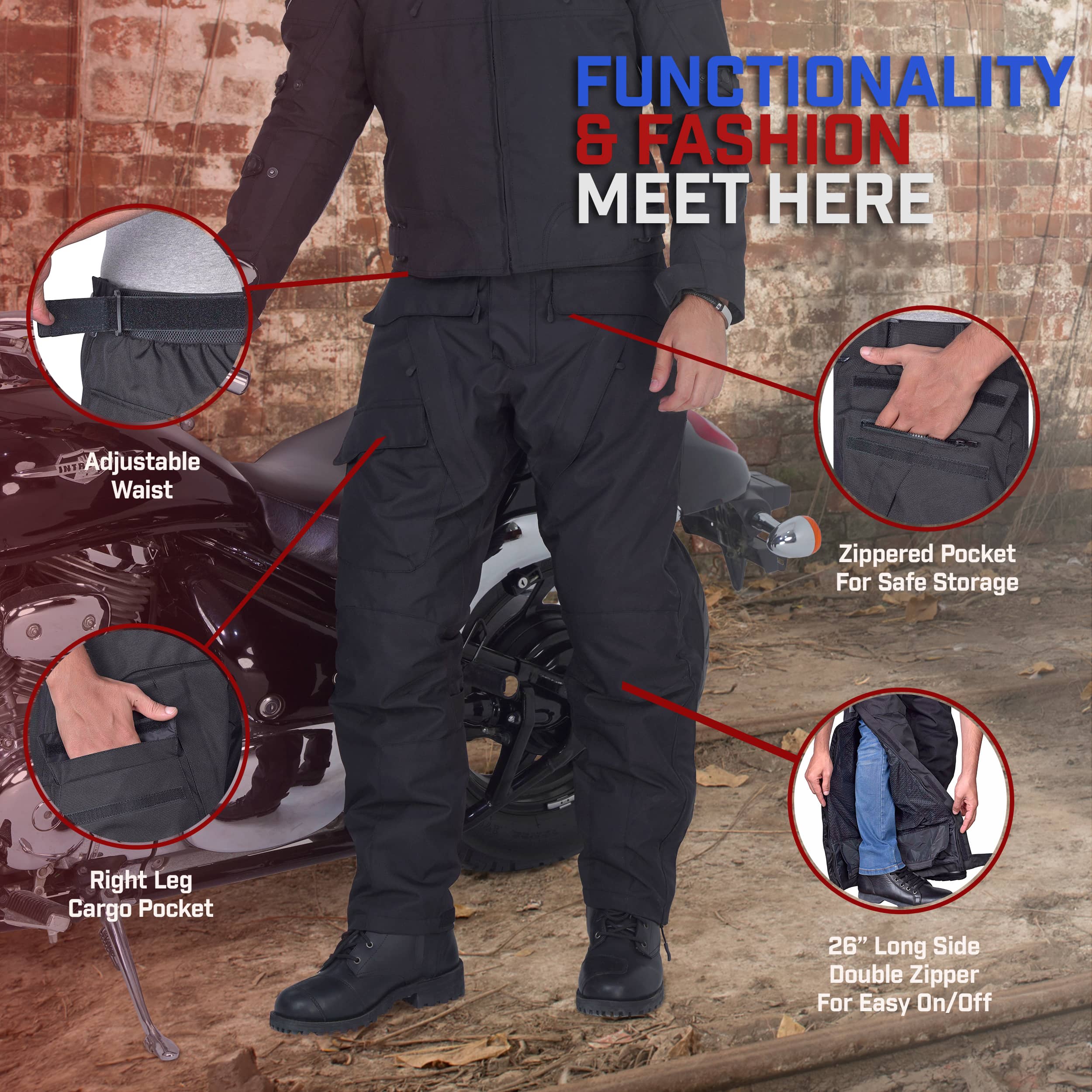 Daytona Waterproof Over Pants Full Side Zip – Wicked Stock